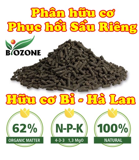 Hữu cơ viên nở 15kg | Phục hồi sầu riêng 